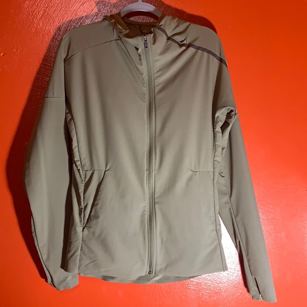 Green Adidas running jacket, Size small